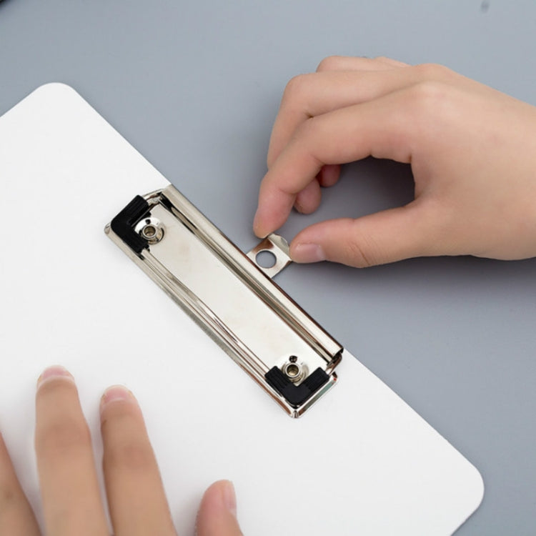 Simple File Board Folder Student Writing Board Paper Clip Restaurant Menu Folder(A4 Black)
