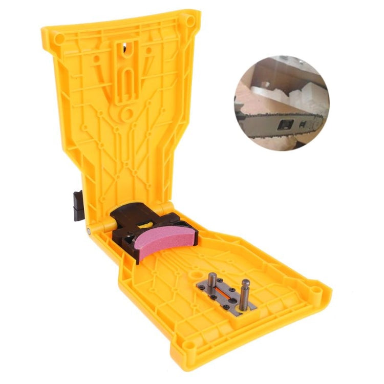 Woodworking Chain Saw Sharpener Sharpener Stone Sharpener Chain Sharpener Fast Chain Grinding Tool(Yellow)