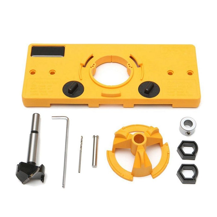 New Cabinet Door Window Cabinet Door Hole Puncher Hinge Hole Locator(Yellow)