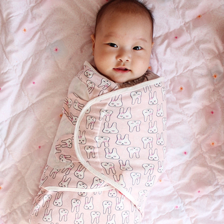 Spring  Summer Cotton Baby Infant Bags Towels Sleeping Bags Knitted Cloth Cap Set, Size:S (50x70 CM)(Pink Rabbit)