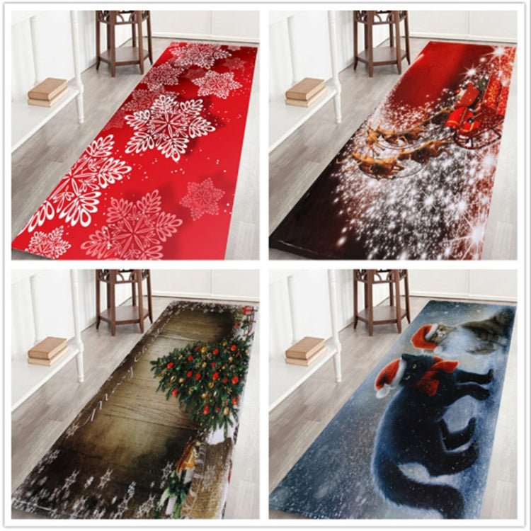 Christmas Pattern Household Non-slip Floor Mats for Home Decoration, Size:40x120cm(Christmas Tree)