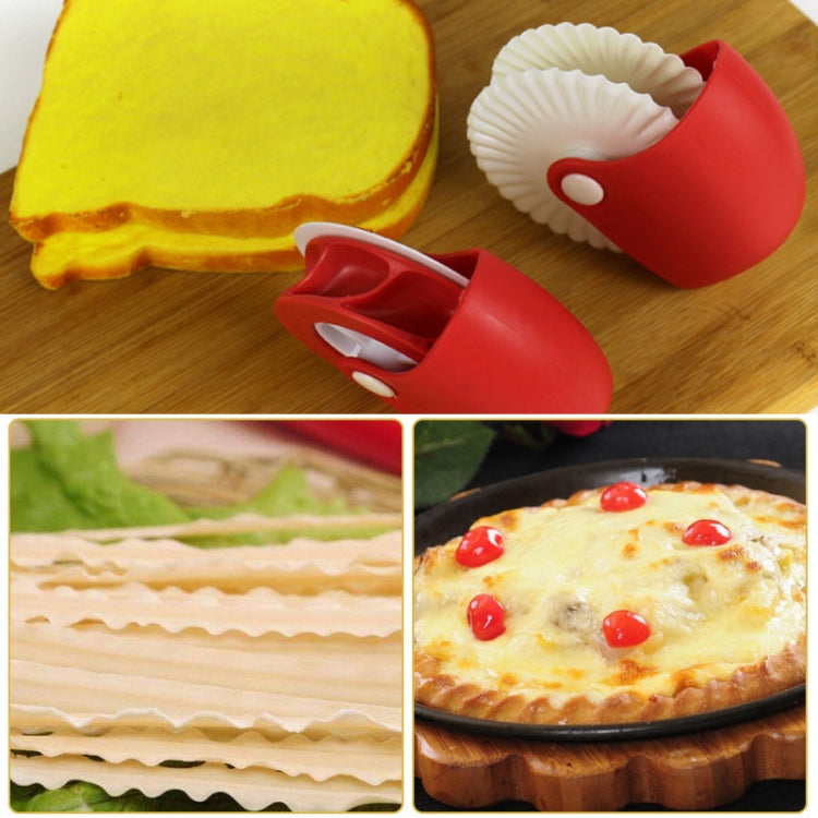 Baking Tools Pasta Cutting Wheel Hemming Wheel Manual Noodle Cutter Roller Knife Creative Kitchen Gadgets(Point Cut)