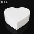 4 PCS Heart-shaped Prosthesis Foam Baking Fondant Cake Silk Flower Practice Mold, Height:10cm, Size:6 Inches