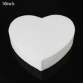 4 PCS Heart-shaped Prosthesis Foam Baking Fondant Cake Silk Flower Practice Mold, Height:7cm, Size:10 Inches