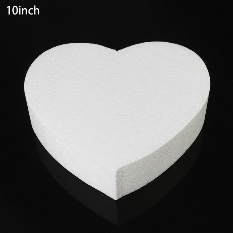 4 PCS Heart-shaped Prosthesis Foam Baking Fondant Cake Silk Flower Practice Mold, Height:7cm, Size:10 Inches