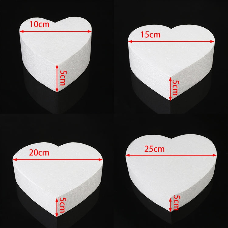 4 PCS Heart-shaped Prosthesis Foam Baking Fondant Cake Silk Flower Practice Mold, Height:7cm, Size:10 Inches