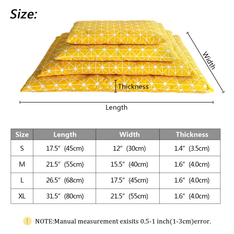 Winter Thick Warm Pet Sleeping Mat Cat Dog Sleeping Bed, Size:L(Yellow)