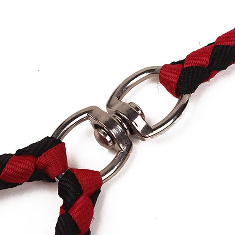 Double Dog Leashes Anti-winding Pet Traction Rope, Size:1.4m(Black)