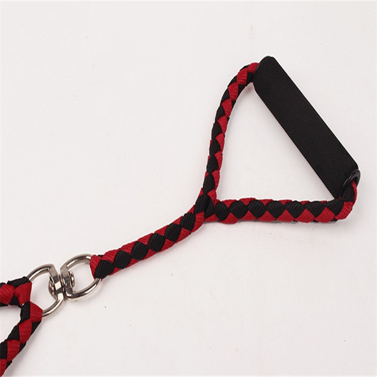 Double Dog Leashes Anti-winding Pet Traction Rope, Size:1.4m(Blue Black)