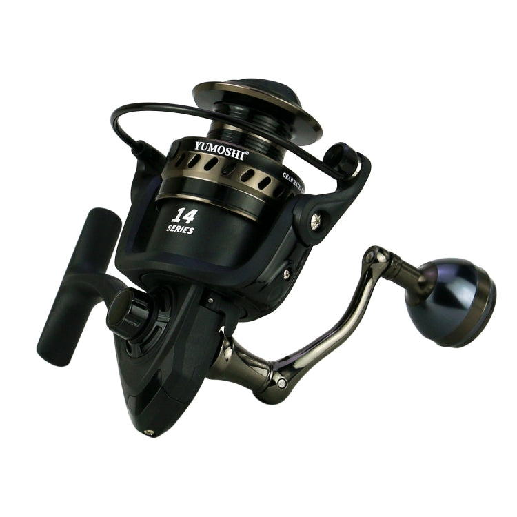 YUMOSHI LS6000 Metal Head Fishing Reel Sea Rod Spinning Reel(Metal Swing Arm+Metal Grip Pill)