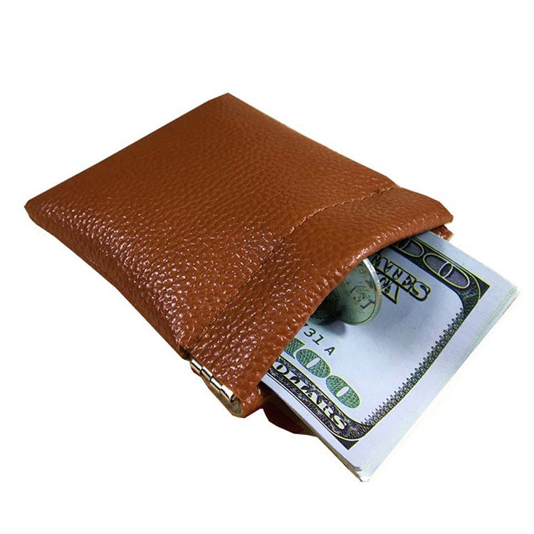 Fashion Solid Color PU Leather Coin Purse Women Men Small Mini Short Wallet Money Bags(Red)