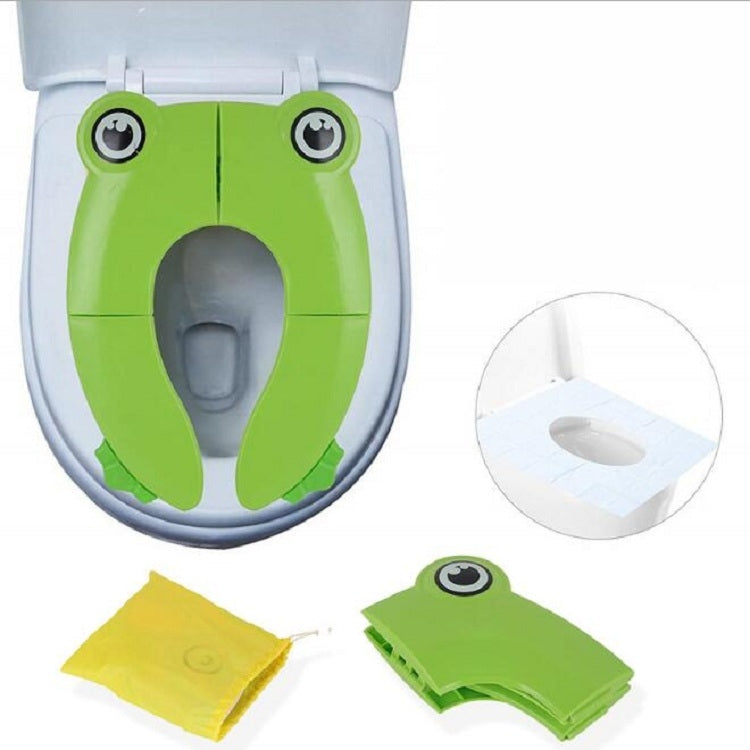Frog-Shaped PP Material Environmental Protection Children Travel Portable Toilet Seat(Blue)