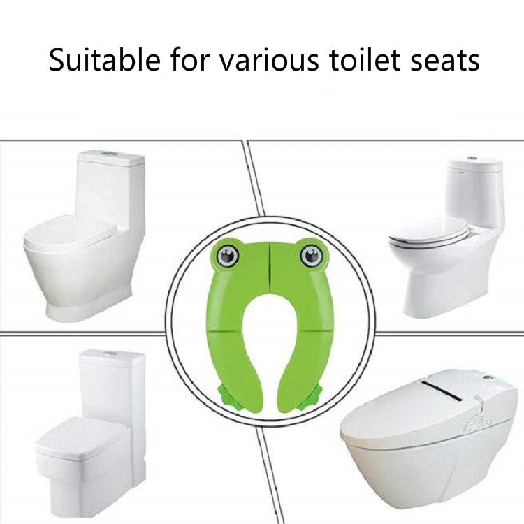 Frog-Shaped PP Material Environmental Protection Children Travel Portable Toilet Seat(Blue)