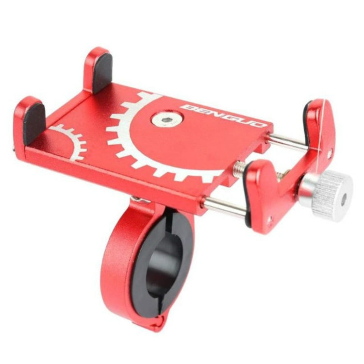 Battery Electric Vehicle Motorcycle Bicycle Riding Navigation Aluminum Alloy Mobile Phone Bracket(Red)