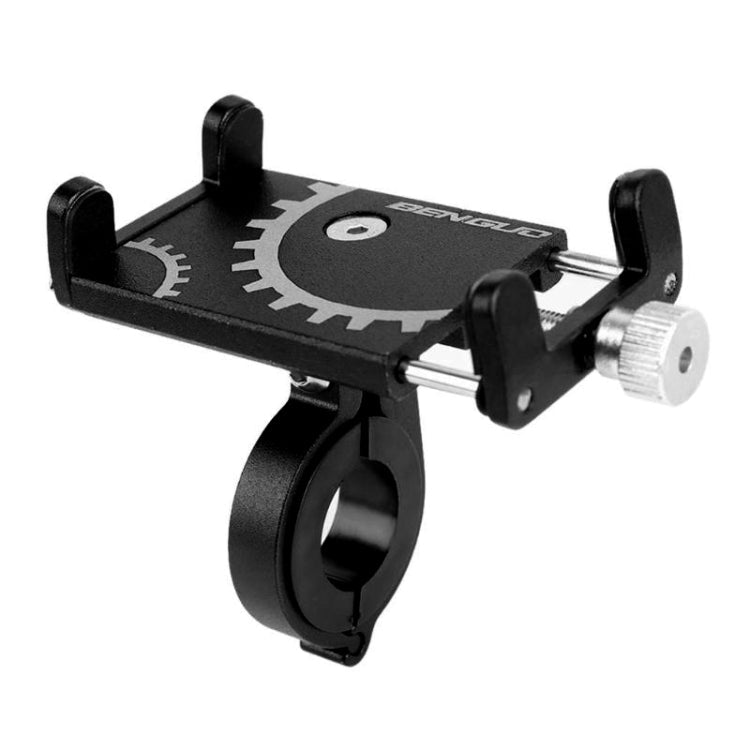 Battery Electric Vehicle Motorcycle Bicycle Riding Navigation Aluminum Alloy Mobile Phone Bracket(Black)