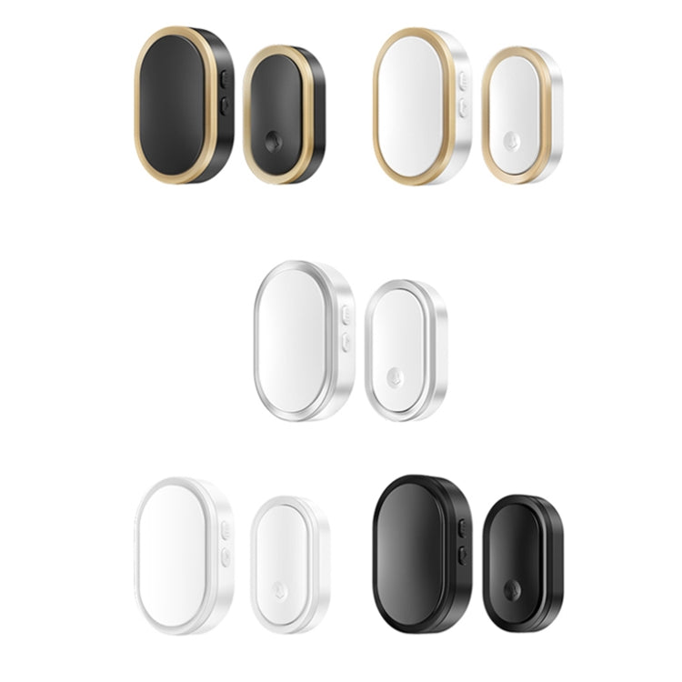 CACAZI A99 Home Smart Remote Control Doorbell Elderly Pager, Style:EU Plug(Black Gold)