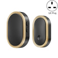 CACAZI A99 Home Smart Remote Control Doorbell Elderly Pager, Style:UK Plug(Black Gold)