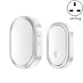 CACAZI A99 Home Smart Remote Control Doorbell Elderly Pager, Style:UK Plug(Silver)