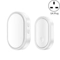 CACAZI A99 Home Smart Remote Control Doorbell Elderly Pager, Style:UK Plug(White)