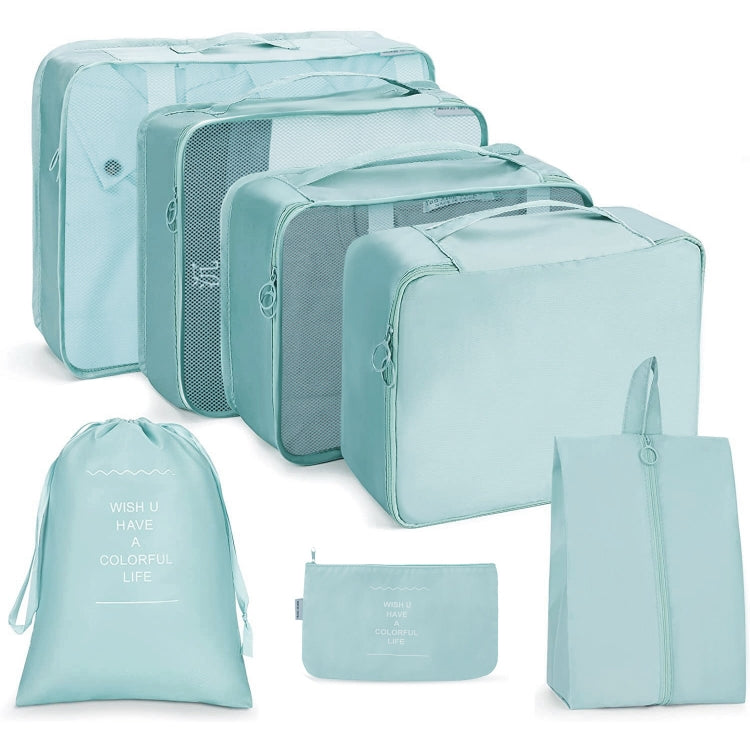 7 In 1 Travel Storage Bag Set Folding Storage Bag( Lake Blue)