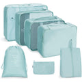 7 In 1 Travel Storage Bag Set Folding Storage Bag( Lake Blue)