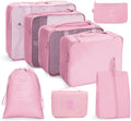 8 In 1 Toiletry Bag Travel Storage Bag Set Folding Storage Bag(Pink)