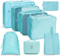 8 In 1 Toiletry Bag Travel Storage Bag Set Folding Storage Bag(Bright Blue)