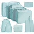 9 In 1 Toiletry Bag Travel Storage Bag Set Folding Storage Bag( Lake Blue)