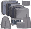 10 In 1 Travel Storage Bag Set Folding Storage Bag(Gray)