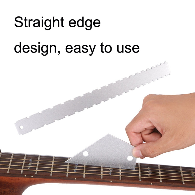 GNR1 Aluminium Measurement Bass Guitar Neck Ruler, Colour:Silver