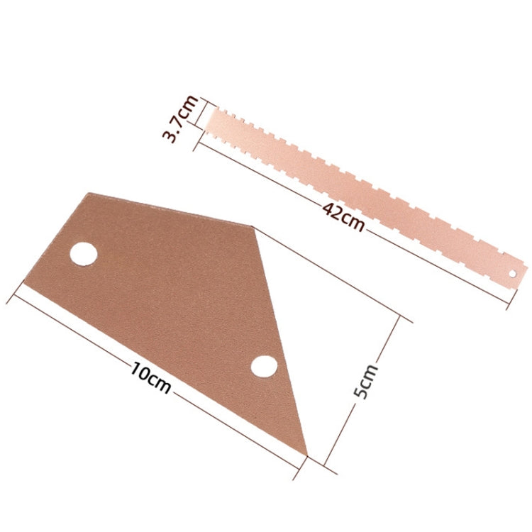 GNR1 Aluminium Measurement Bass Guitar Neck Ruler, Colour:Silver + Leveling Ruler