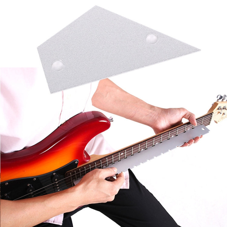 GNR1 Aluminium Measurement Bass Guitar Neck Ruler, Colour:Silver + Leveling Ruler
