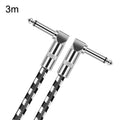 3m 2 Elbow Head 6.35mm Guitar Cable Oxygen-Free Copper Core TS Large Two-core Cable