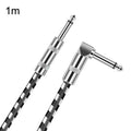 1m 1 Straight Head +1 Elbow Head 6.35mm Guitar Cable Oxygen-Free Copper Core TS Large Two-core Cable