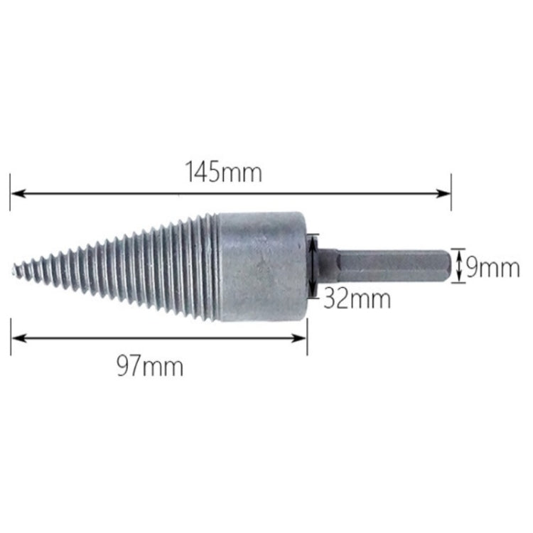 Dual-Purpose Firewood Splitting Tool, Style:Hexagon Shank Electric Hammer Drill