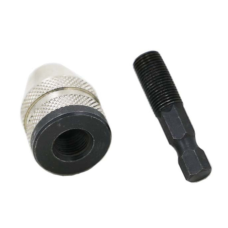 Hex Shank Mini Drill Chuck Conversion Three Jaw Chuck Power Tool, Model:Hex Shank Black Chuck (0.8-8mm)A