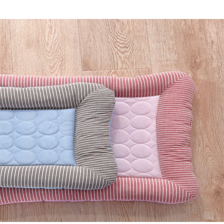 Summer Ice Silk Nest Pads Small and Medium-sized Multifunctional Cool Pet Nest Dog Cat Pad, Size:L(Pink)