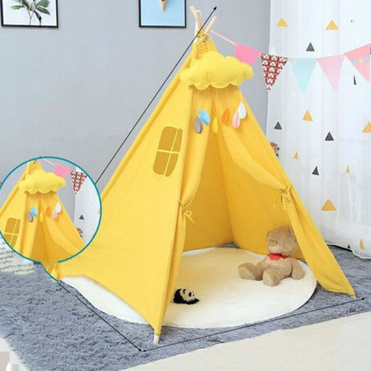 Children's Room Princess Tent Indoor Play House Folding Tent Toy, Size:1.35m(Yellow)