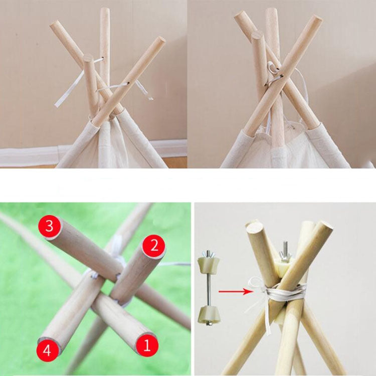 Children's Room Princess Tent Indoor Play House Folding Tent Toy, Size:1.35m(Checkered)