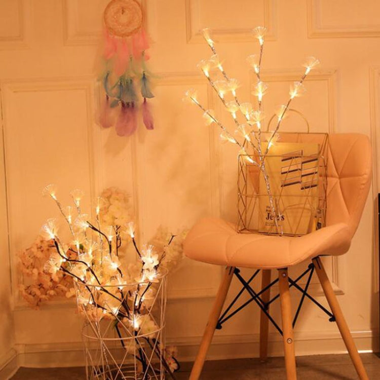 LED Fiber Optic Flower Twig Light String Room Bedroom Romantic Decoration Lantern(Brown Branches)