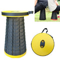 Outdoor Portable Folding Telescopic Plastic Stool Camping Fishing Garden Stool(Yellow)