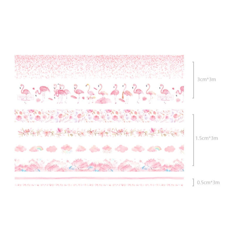 8 Roll / Box Paper Tape Basic Handbook Material Set Small Fresh Girl DIY Decorative Tape Antique Hand Account Sticker(Dream Love)