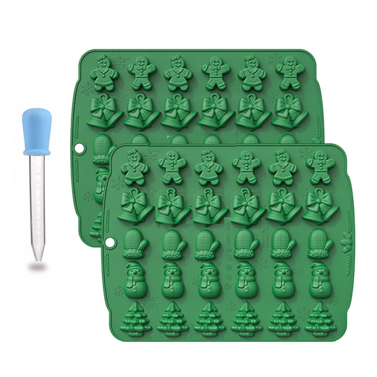 Christmas Supplies Drop Glue Mold Cake Barbecue Baking Tool(Green)