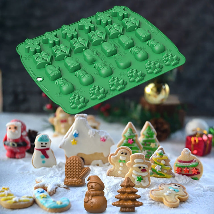 Christmas Supplies Drop Glue Mold Cake Barbecue Baking Tool(Chocolate)