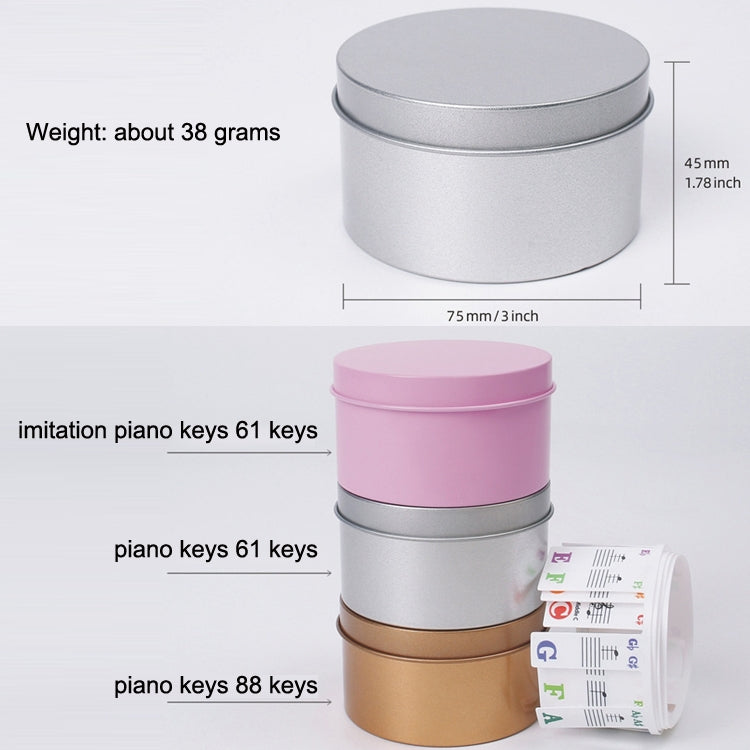 Children Beginner Piano Keyboard Color Stickers Musical Instrument Accessories, Style: Imitation Piano Keys 61 Keys