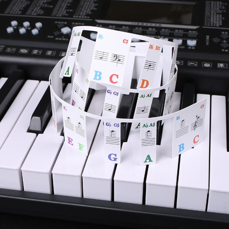 Children Beginner Piano Keyboard Color Stickers Musical Instrument Accessories, Style: Piano Keys 61 keys