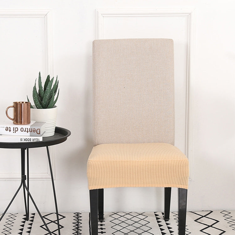 Knitted Padded Chair Cushion Cover(Yellow)