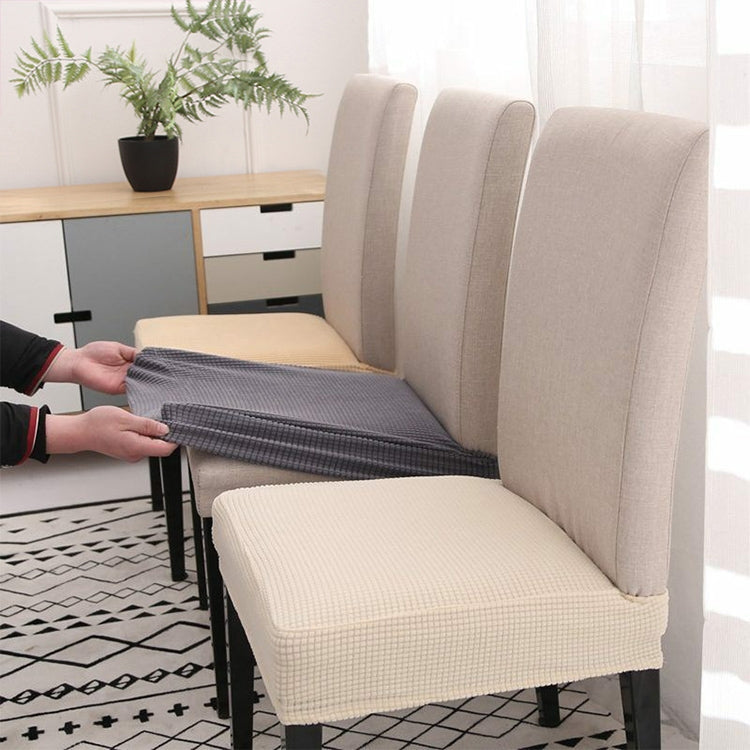 Knitted Padded Chair Cushion Cover(Yellow)