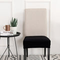 Knitted Padded Chair Cushion Cover(Black)