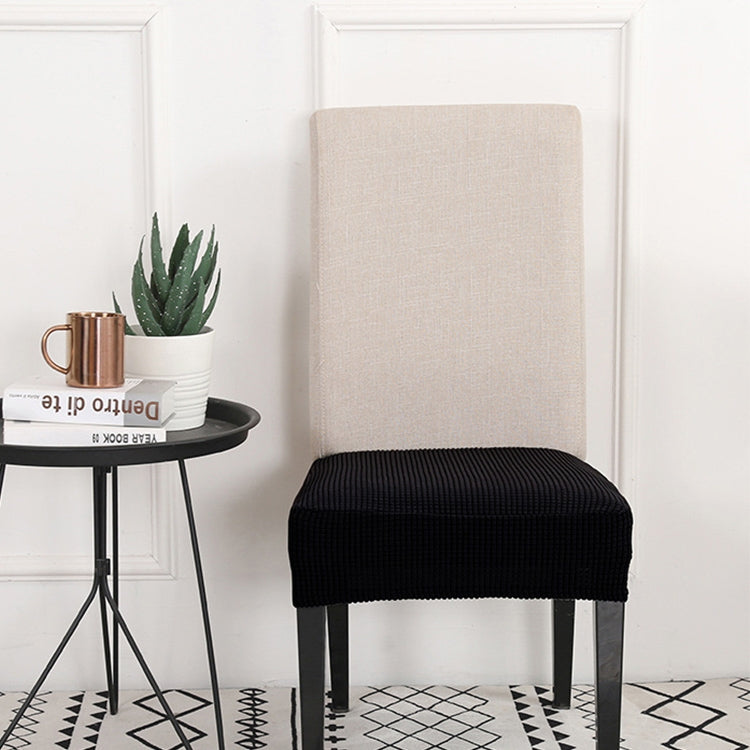 Knitted Padded Chair Cushion Cover(Black)